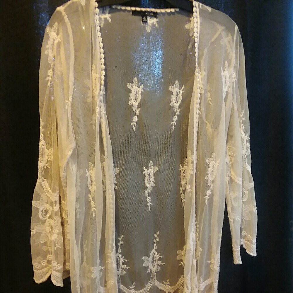 Oboe L Lace Cardigan Kimono